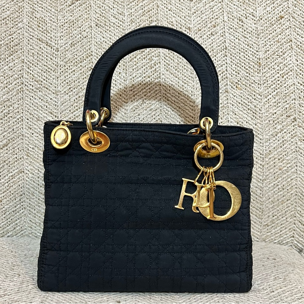 ✅Lady Dior Cannage Quilted Nylon Handbag✅